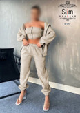ست سه تیکه کراپ و سویشرت و جاگر دورس تو کرکی