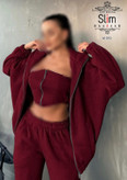 ست سه تیکه کراپ و سویشرت و جاگر دورس تو کرکی