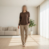 بلوز گلدوزی شده آستین استیکری و شلوار جیبدار گوچی