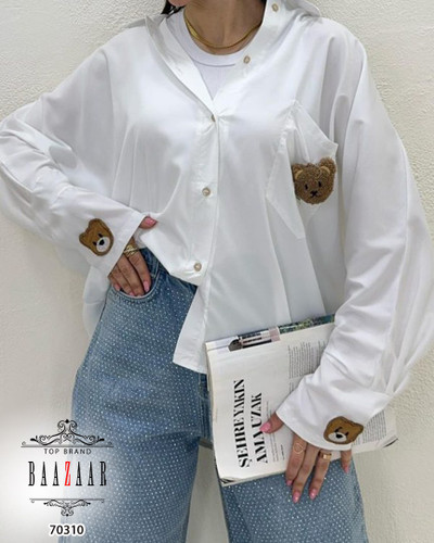 شومیز داکرون تدی در دو رنگ