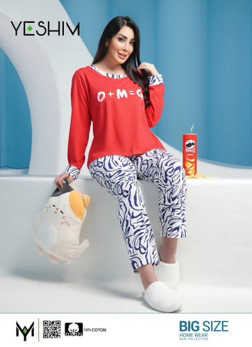 بلوز و شلوار پاییزی نخ پنبه ۴۰ تا ۴۴ و ۴۶ تا ۵۲