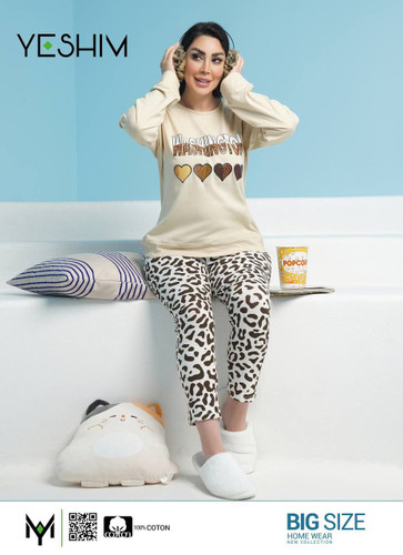 بلوز و شلوار پاییزی نخ پنبه سایز بزرگ ۴۶ تا ۵۲