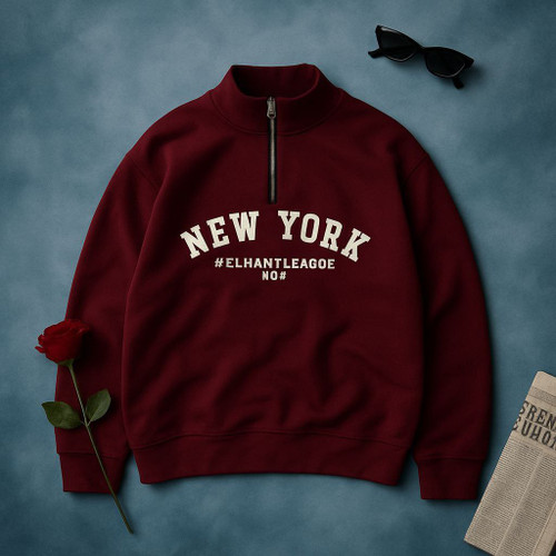 دورس نیم زیپ چری طرح نیویورک