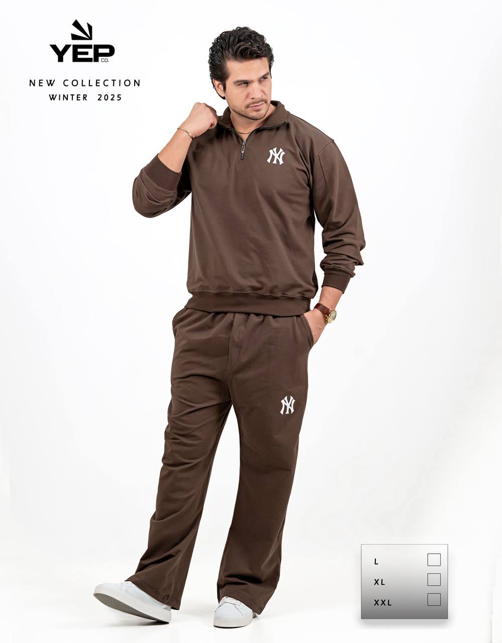 ست مردانه دورس نیم زیپ و شلوار