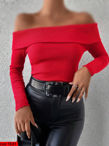 کراپ بلوز یقه قایقی پاییزه رنگبندی شیک