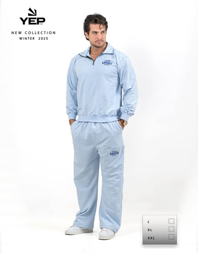 ست پاییزی مردانه دورس نیم زیپ و شلوار جیبدار