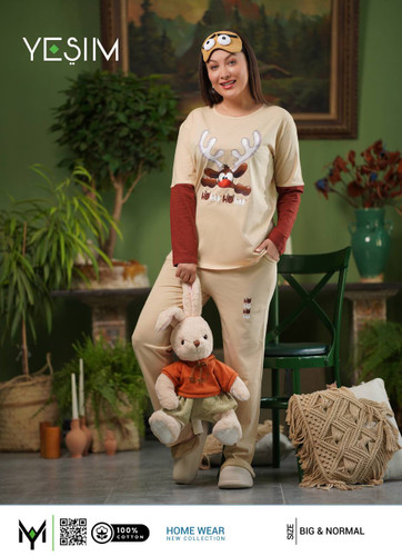 بلوز و شلوار نخ پنبه چهارفصل در دو سایز متوسط و بزرگ