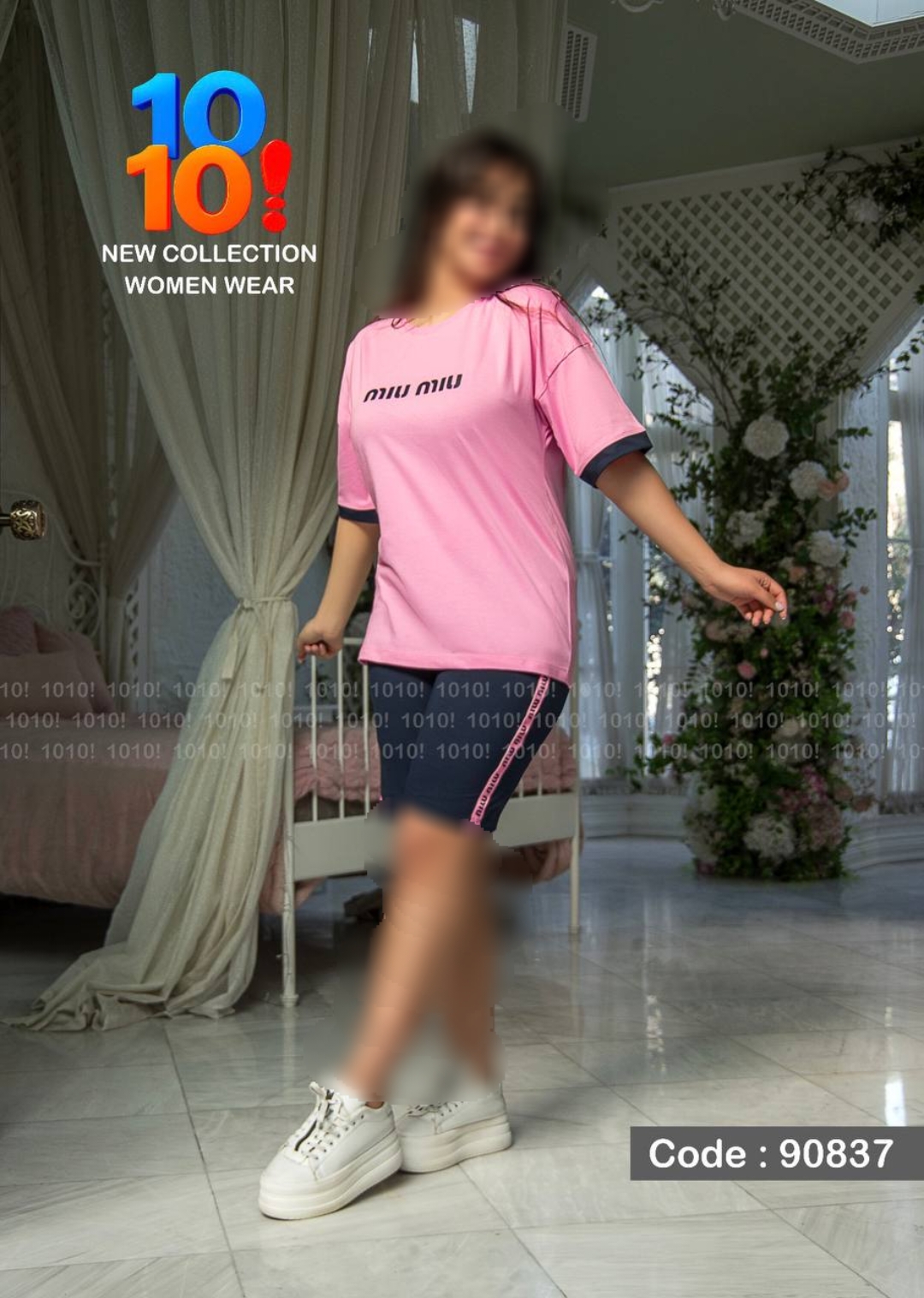 تیشرت و شورتک نخ پنبه در دو سایز 36-40 و 40-44