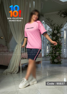 تیشرت و شورتک نخ پنبه در دو سایز 36-40 و 40-44