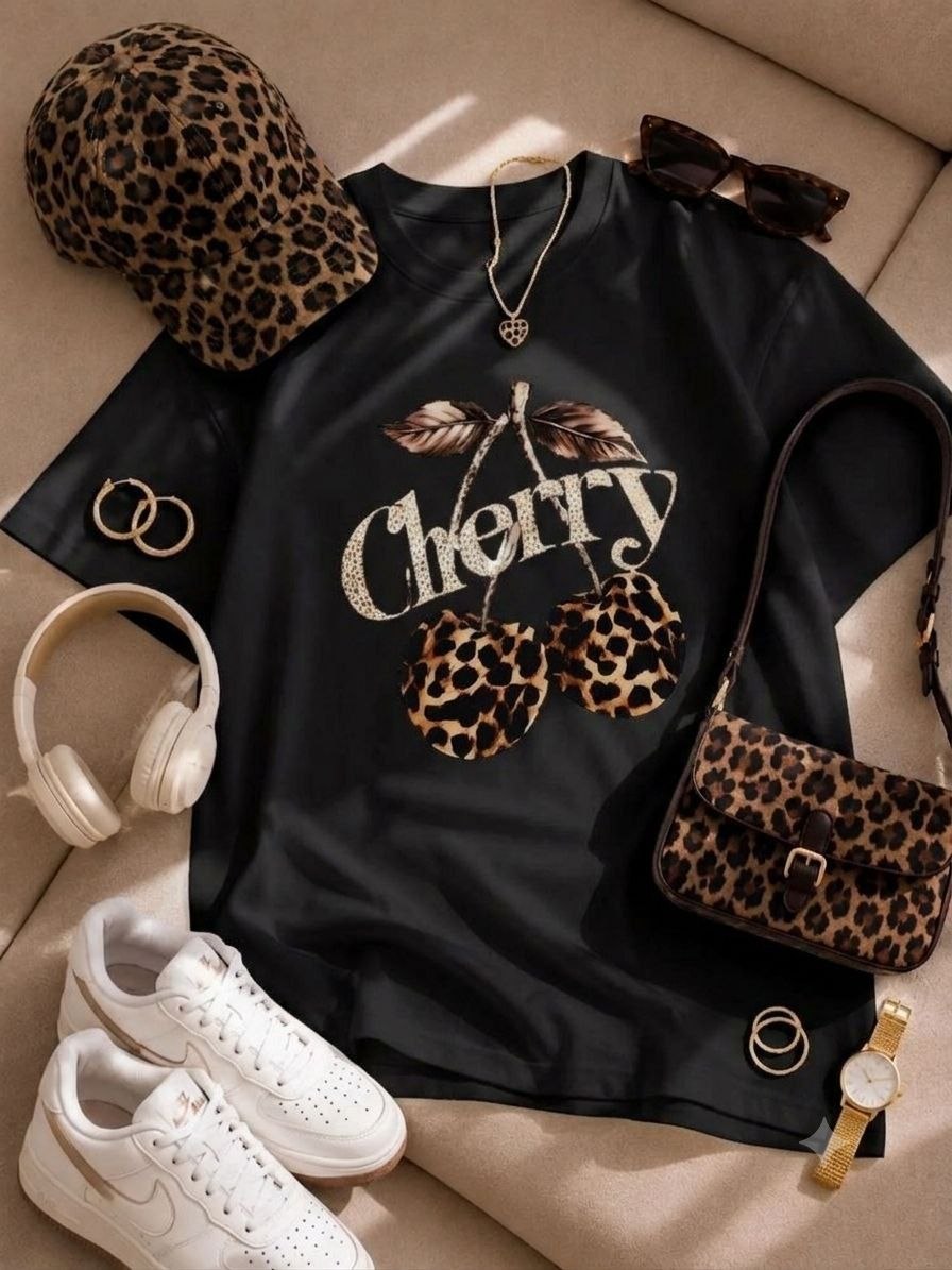 تیشرت باکسی cherry