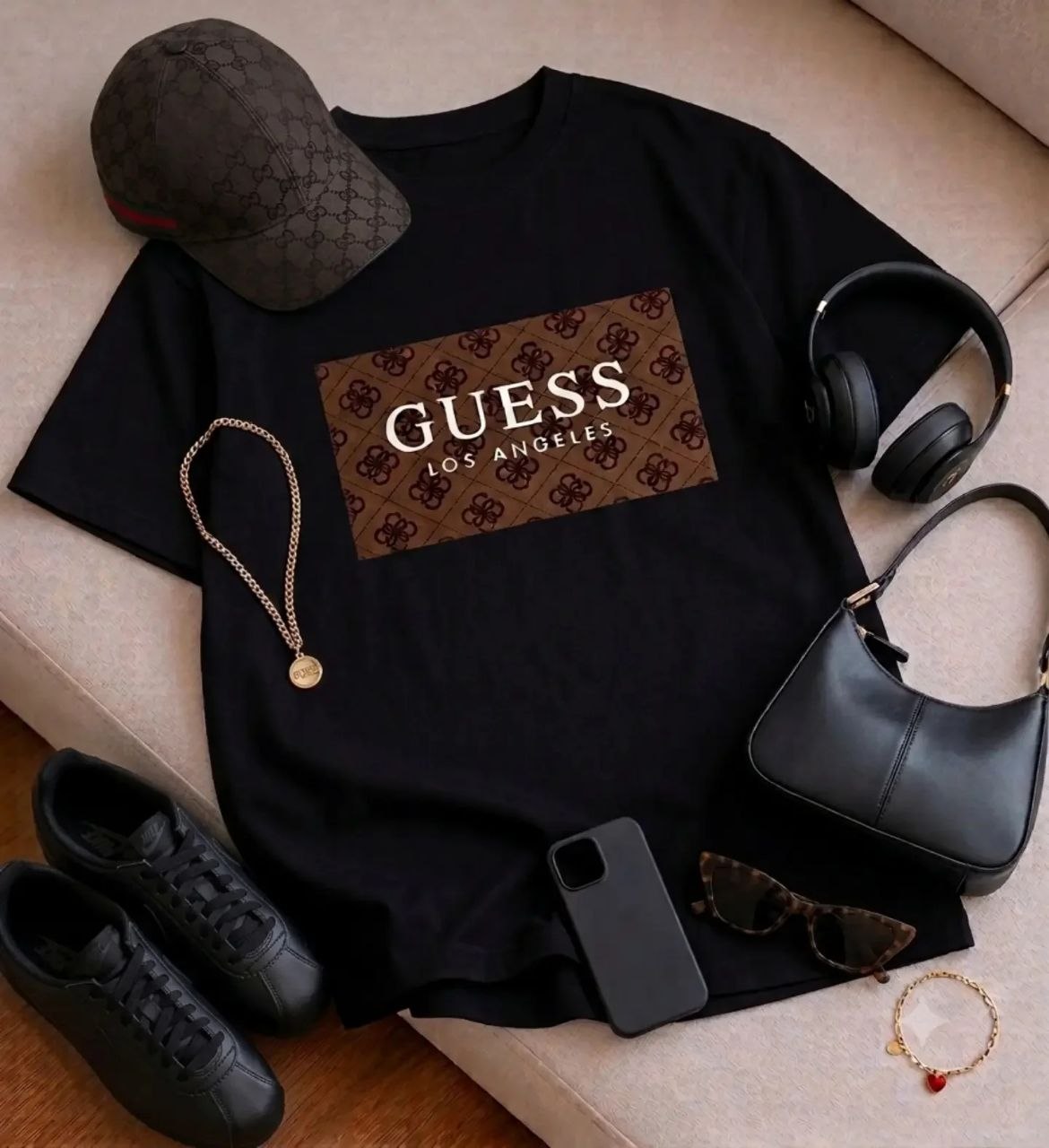 تیشرت باکسی guess
