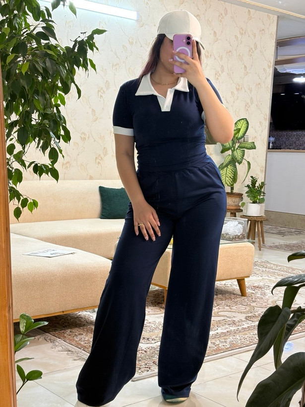 ست پلوشرت و شلوار بگ گلکسی پنبه