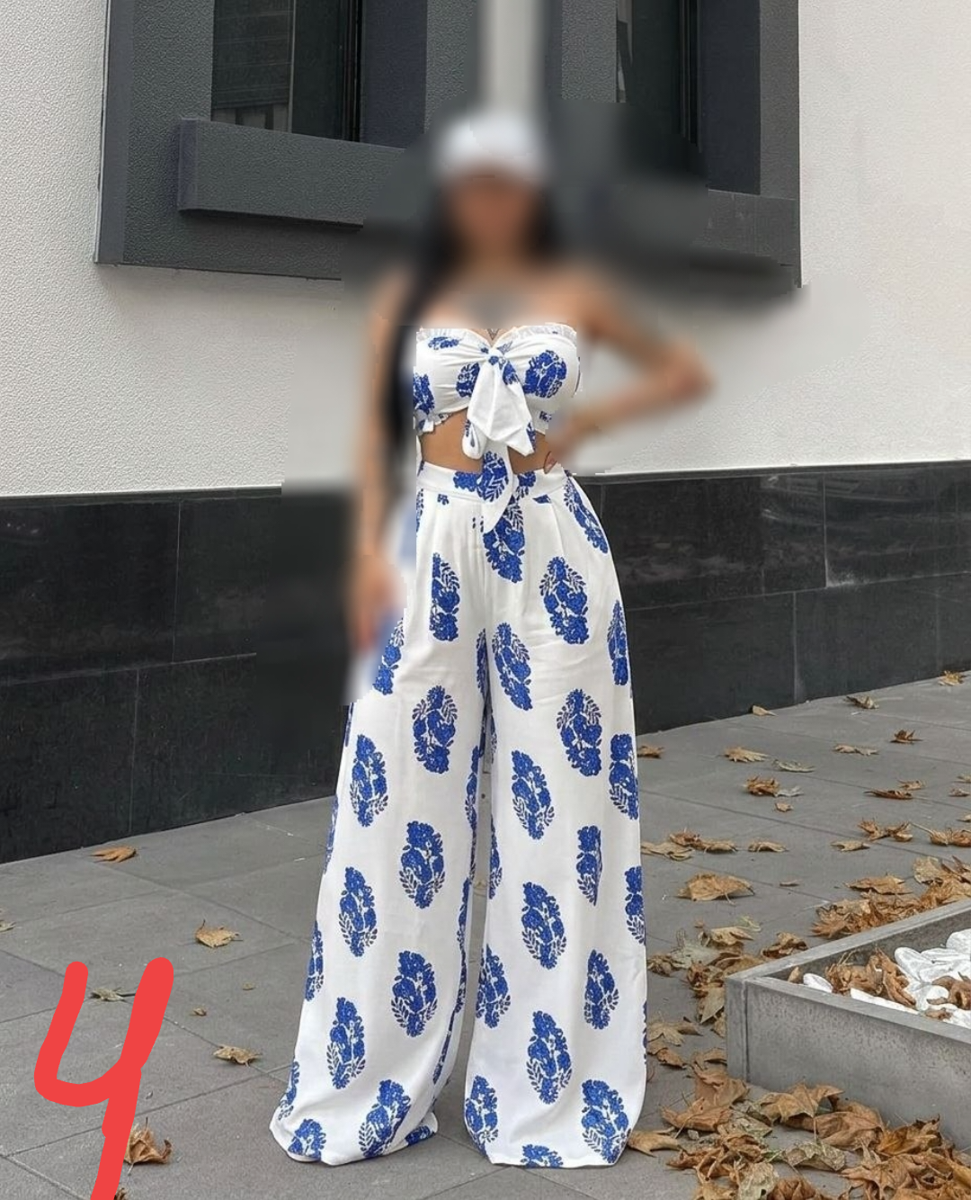 نیمتنه مدل گره ای و شلوار بگ بوگاتی نرم و لطیف