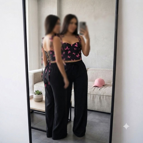 نیمتنه کاپدار مدل گره ای و شلوار