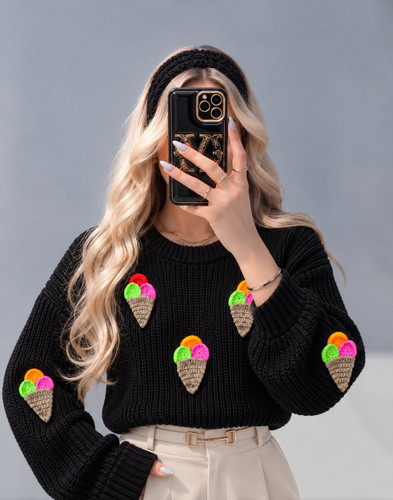 کراپ بافت طرح بستنی